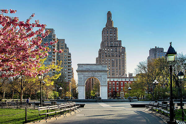 Architecture Digital Art - Washington Square Park, Nyc #4 by Lumiere