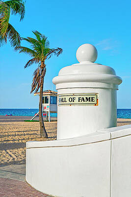 Wall Art featuring the digital art Beach, Fort Lauderdale, Florida #5 by Laura Zeid