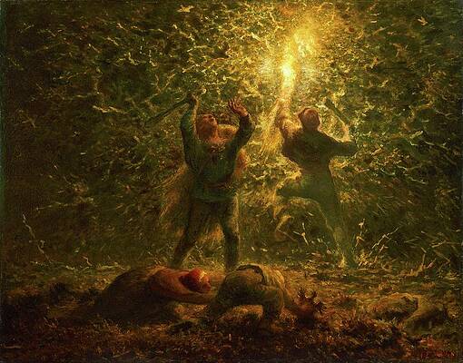 Birds-nesters by Jean-François Millet Painting