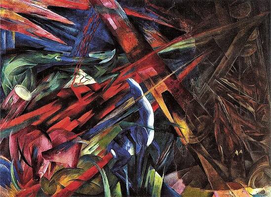 Expressionism Wall Art featuring the painting Fate Of The Animals by Franz Marc