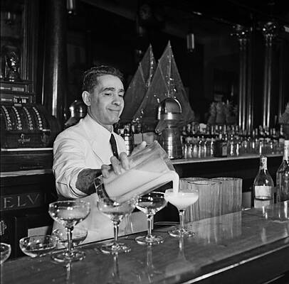 Bartender Preparing Cocktails Wall Art