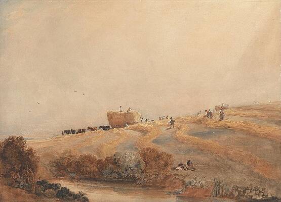 David Cox Painting - Haymaking by David Cox