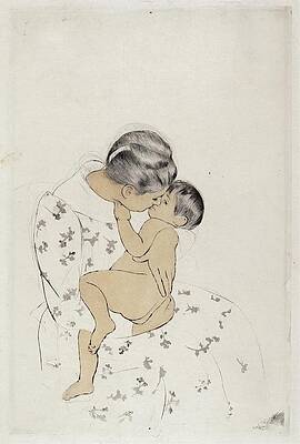 Mother's Tender Kiss Wall Art