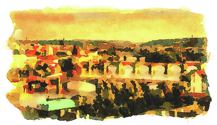 Architecture Painting - Old Bridges Of Prague #5 by Miroslav Liska