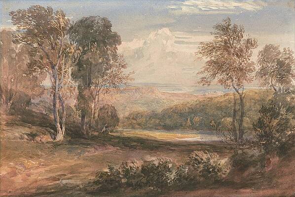 David Cox Painting - On The Wye by David Cox