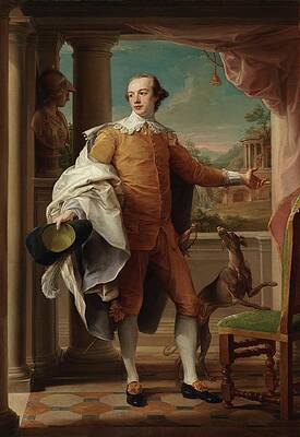 Pompeo Batoni Painting - Portrait Of Sir Wyndham Knatchbull-wyndham by Pompeo Batoni