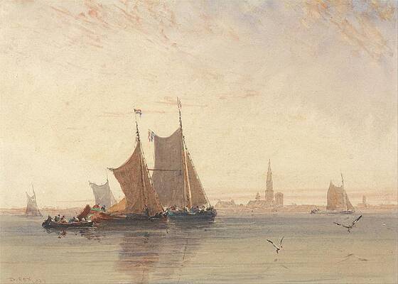 David Cox Painting - Antwerp, Morning by David Cox