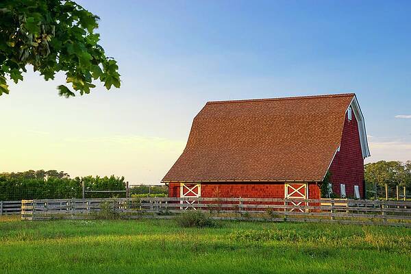 North America Wall Art featuring the digital art Barn House, North Fork, Long Is, Ny #6 by Laura Zeid