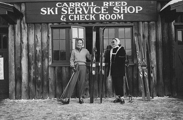 Vintage Ski Shop Scene Wall Art