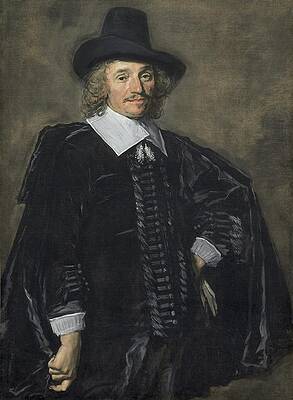 17th Century Painting - Portrait Of A Gentleman by Frans Hals