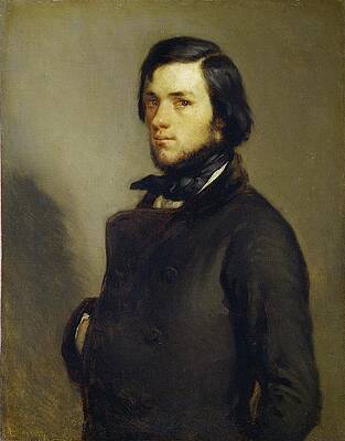Jean Francois Millet Painting - Portrait Of A Man by Jean-francois Millet