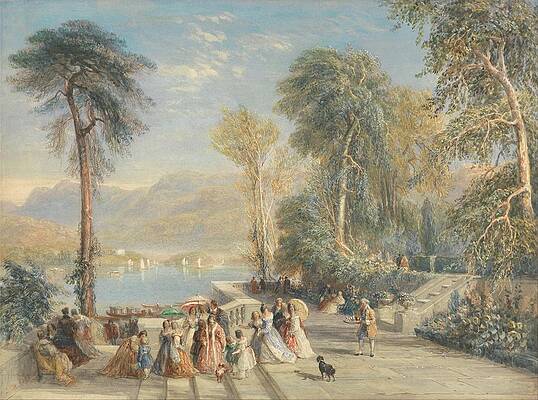 David Cox Painting - Windermere During The Regatta by David Cox