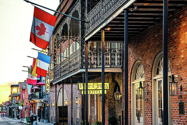 Facade Wall Art featuring the digital art French Quarter, New Orleans, La #7 by Claudia Uripos