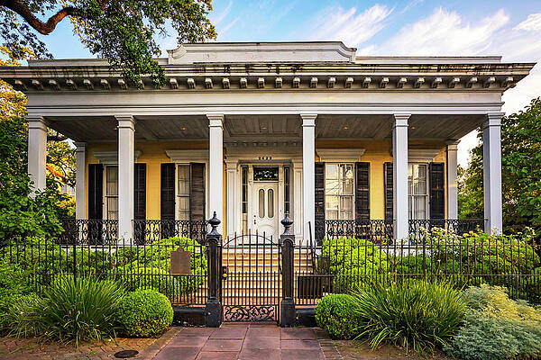 Facade Wall Art featuring the digital art Garden District, New Orleans, La #7 by Claudia Uripos