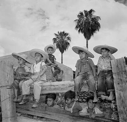 Group of Children on a Fence Wall Art