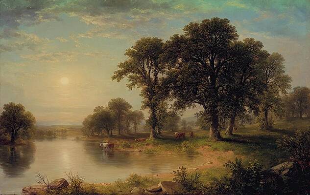 Tranquil Summer Landscape Painting