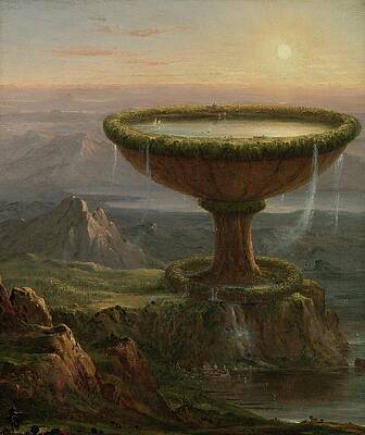The Titans Goblet in Serene Landscape Painting