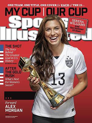 Alex Morgan Celebrates Soccer Victory Photograph