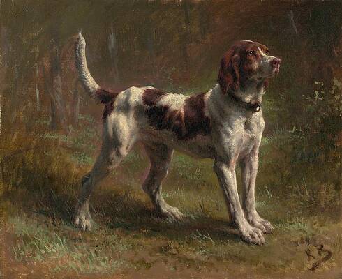 Dog Painting - A Limier Briquet Hound by Rosa Bonheur