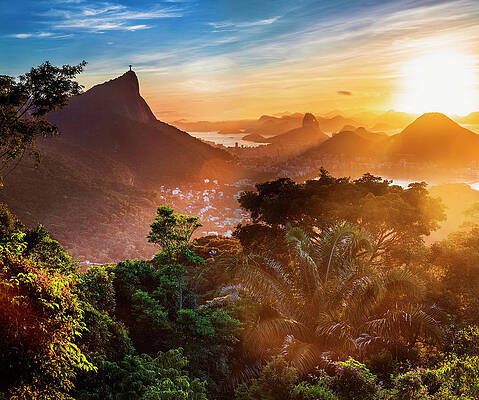 Wall Art featuring the digital art Cityscape, Rio De Janeiro, Brazil #8 by Antonino Bartuccio