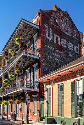Facade Wall Art featuring the digital art French Quarter, New Orleans, La #9 by Claudia Uripos