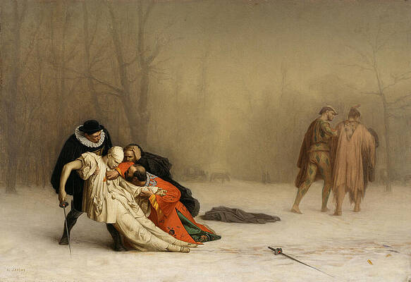 Jean Leon Gerome Painting - The Duel After The Masquerade by Jean Leon Gerome