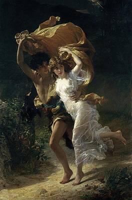 Romantic Escape in a Storm Painting