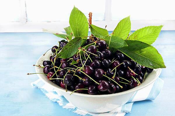 A Bowl Of Fresh Cherries Print