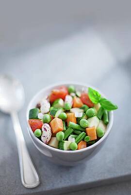 A Bowl Of Soup Vegetables Print