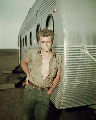 James Dean by Silver Trailer Wall Art