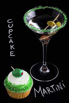 A Martini And A Martini Cupcake Print