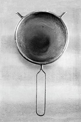 A Sieve Black-and-white Shot Print