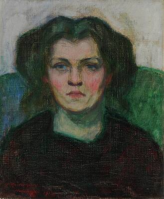 Gaze Painting - A Woman by Jalmari Ruokokoski