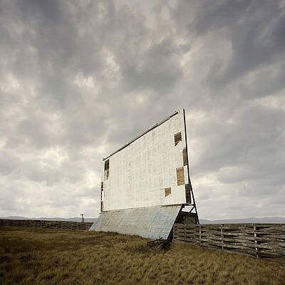 Abandoned Drive-In Movie Screen Wall Art