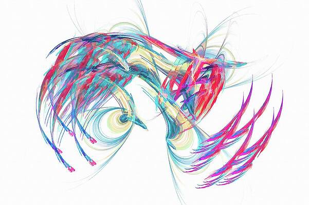 Wall Art featuring the digital art Abstract Art Magic Blue by Don Northup