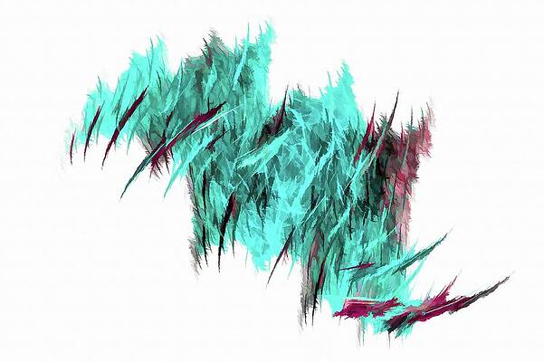 Wall Art featuring the digital art Abstract Cloud Light Blue by Don Northup