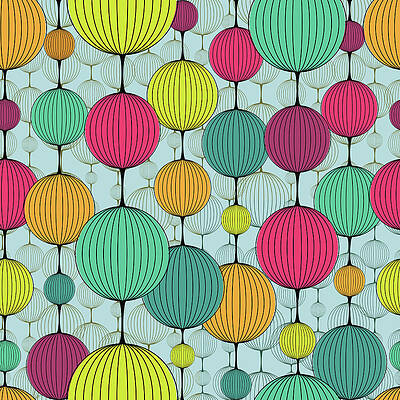 Wall Art featuring the digital art Abstract Colorful Chaplet Seamless by Pgmart