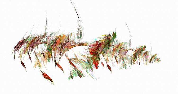 Wall Art featuring the digital art Abstract Feather Multicolor by Don Northup