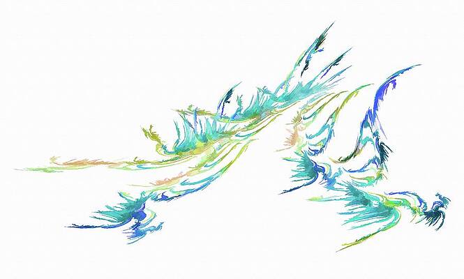 Wall Art featuring the digital art Abstract Flame Blue by Don Northup