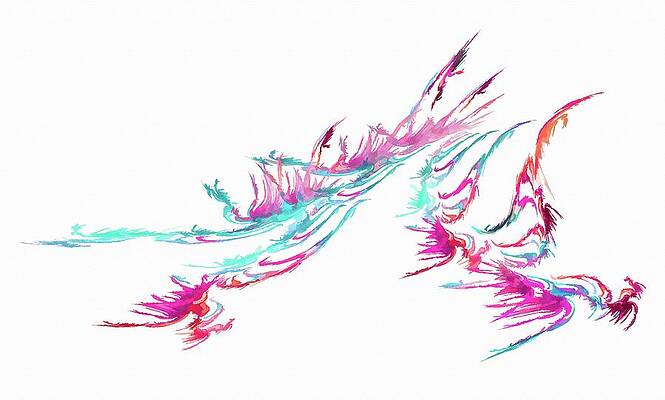 Wall Art featuring the digital art Abstract Flame Pink by Don Northup