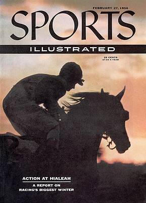 Horse and Jockey Silhouette on Cover Photograph