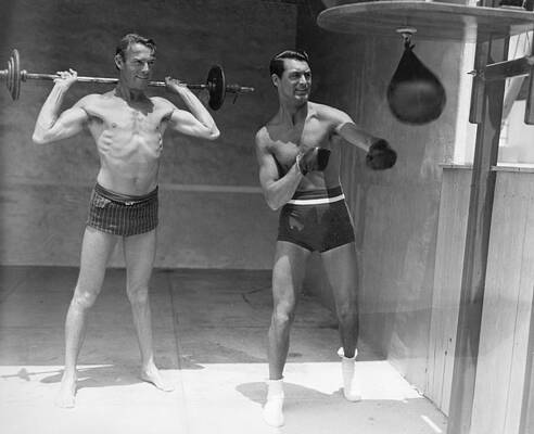 Randolph Scott and Cary Grant Workout Wall Art