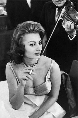 Sophia Loren in Elegant Evening Wall Art