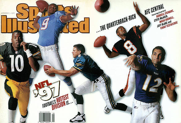 NFL '97 Quarterbacks on Sports Illustrated Cover Photograph
