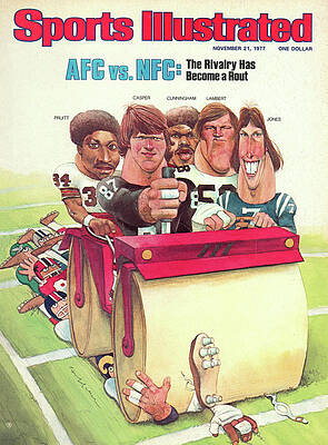 Playing Wall Art featuring the photograph Afc Vs Nfc The Rivalry Has Become A Rout Sports Illustrated Cover by Sports Illustrated