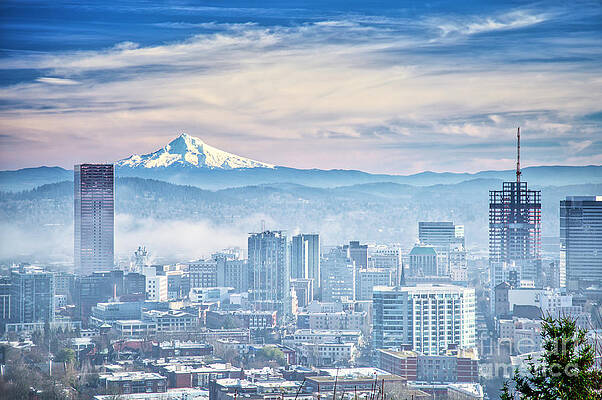 Oregon Photograph - After The Fog Clears In Downtown Portland by Bruce Block