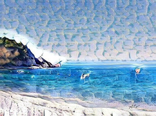 Greece Wall Art featuring the digital art Agios Ioannis Beach by Antonios Valamontes