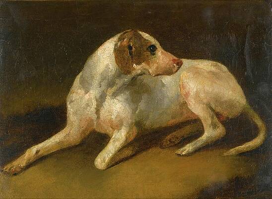 Dog Painting - Alert by Circle Of Sir Edwin Henry Landseer