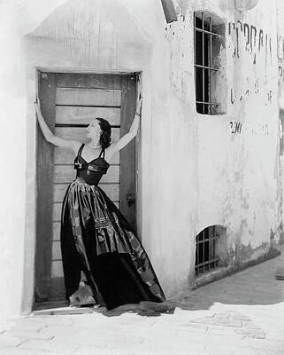 Wall Art featuring the photograph Alexandra Danilova Posing In A Doorway by George Platt Lynes