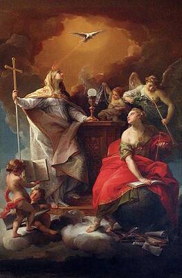 Pompeo Batoni Painting - Allegory Of Religion by Pompeo Batoni